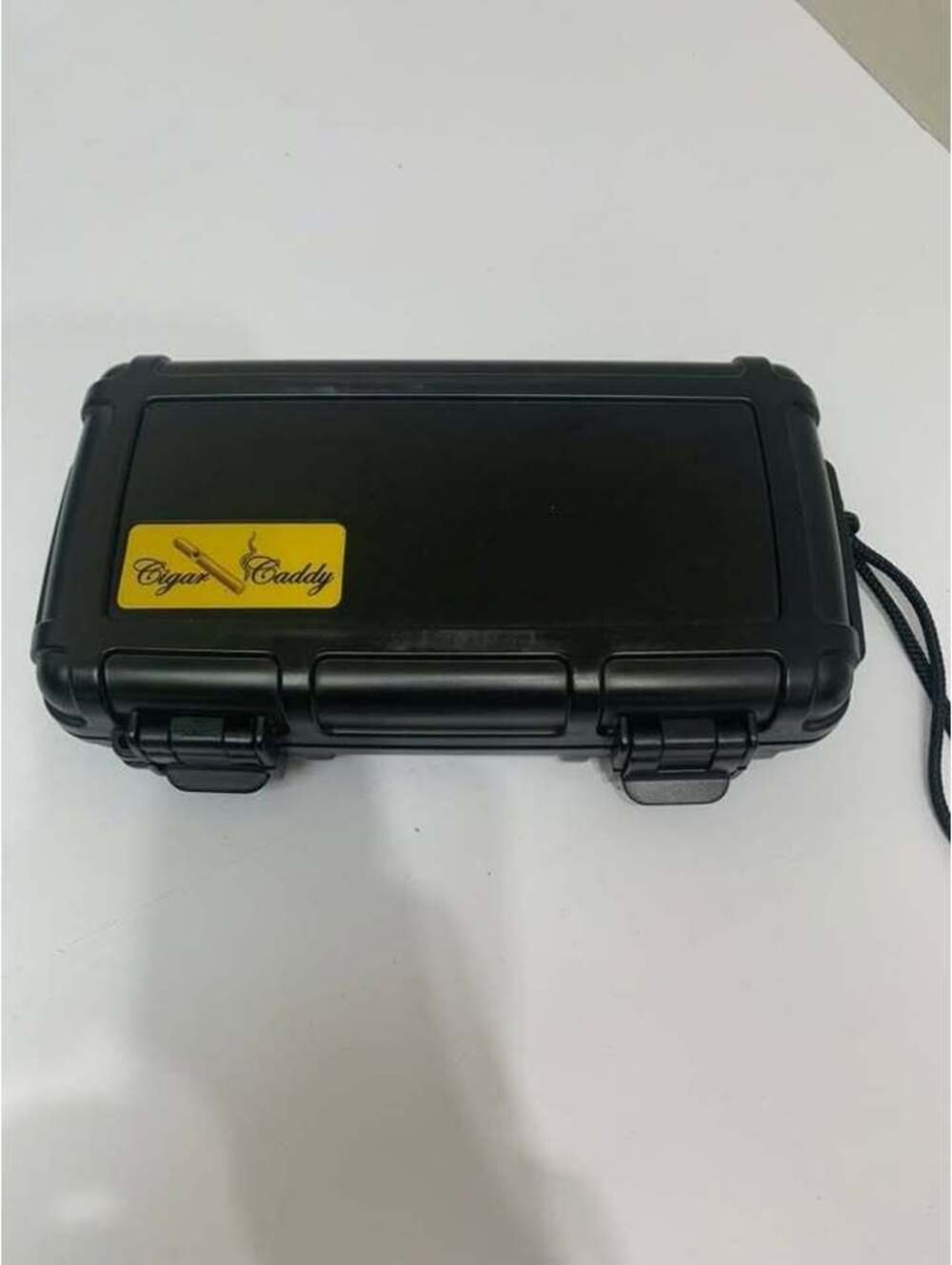 Cigar Caddy Travel Humidor Hard Case Waterproof Airtight Foam Black 8.5"
